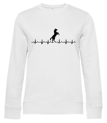 Pulsation Cheval - Sweat-shirt standard pour femme - Blanc - Devant