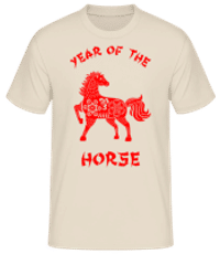 Chinese Zodiac Year Of The Horse - T-shirt standard Homme - Crème - Devant