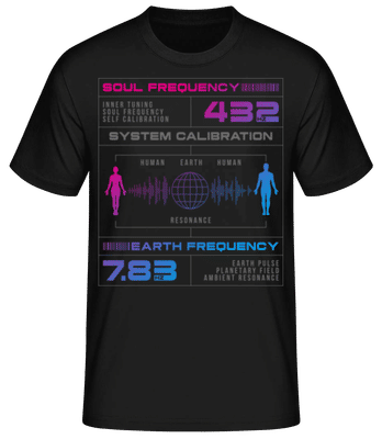 Y2K Soul Frequency 432 - Männer T-Shirt B&C - Schwarz - Vorne