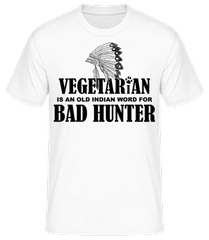 Vegetarian Bad Hunter Indian · Camiseta básica para hombre