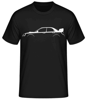 'Subaru Impreza WRX STi 2002' Silhouette - Camiseta básica para hombre - Negro - delante