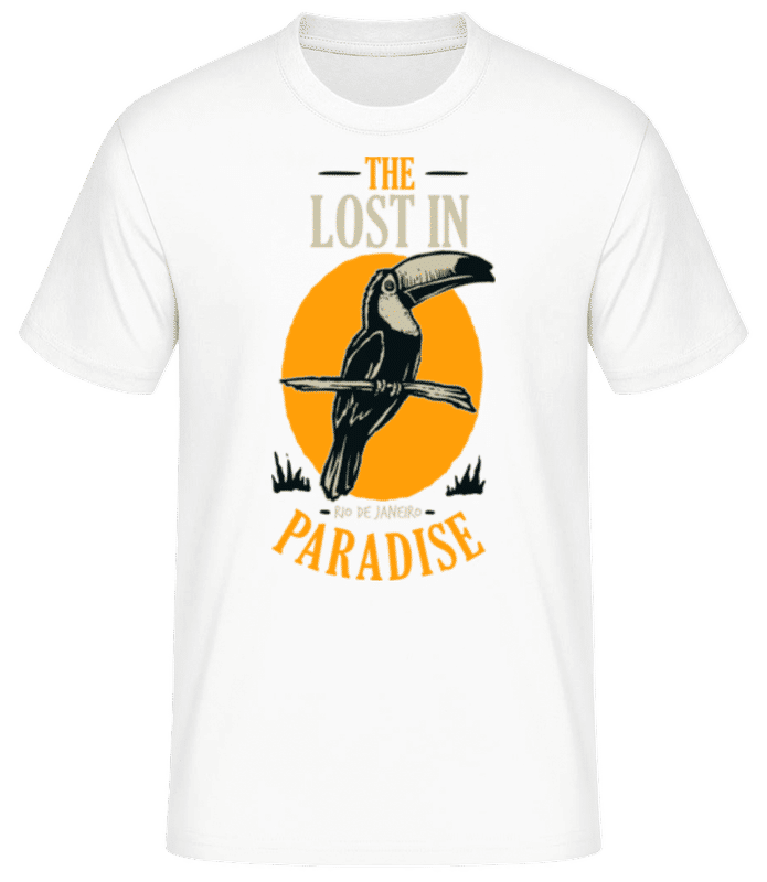 Náhled: Bird Lost In Paradise - Pánské basic tričko - Bílá - Napřed