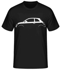 'Fiat 500 (2008)' Silhouette · Pánské basic tričko