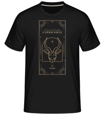 Art Déco Signe Astrologique Capricorne -  T-Shirt Shirtinator homme - Noir - Devant
