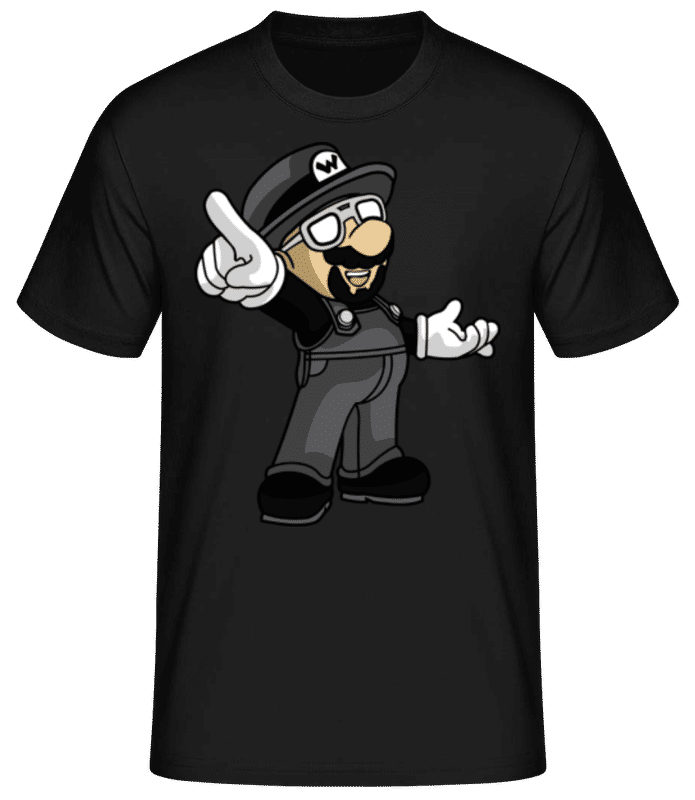 Vorschau: Super Mario Walter White - Männer Basic T-Shirt - Schwarz - Vorne
