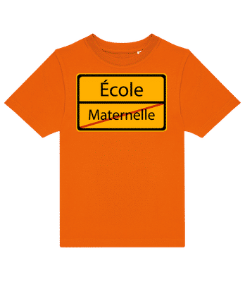 École - Maternelle - T-shirt enfants B&C - Orange - Devant