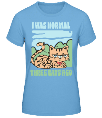 Three Cats Ago - Women's Basic T-Shirt - Light blue - Front