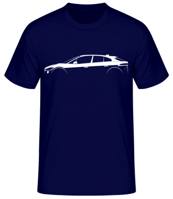 'Jaguar I-Pace' Silhouette - Männer Basic T-Shirt - Marine - Vorne