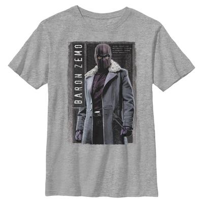 Marvel - The Falcon and the Winter Soldier - Baron Zemo Baron Panel - Kids T-Shirt - Heather grey - Front