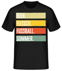Bier Fleisch Fußball Sommer · Männer Basic T-Shirt