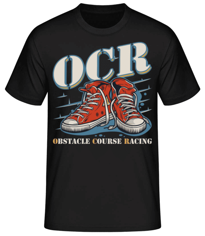Vista previa: Obstacle Cource Racing - Camiseta básica para hombre - Negro - delante