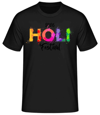 Holi Festival 2026 - T-shirt standard Homme - Noir - Devant