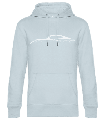 'Porsche Cayman 981' Silhouette  - Pánska štandardná mikina s kapucňou - Svetlo modrá - Predné