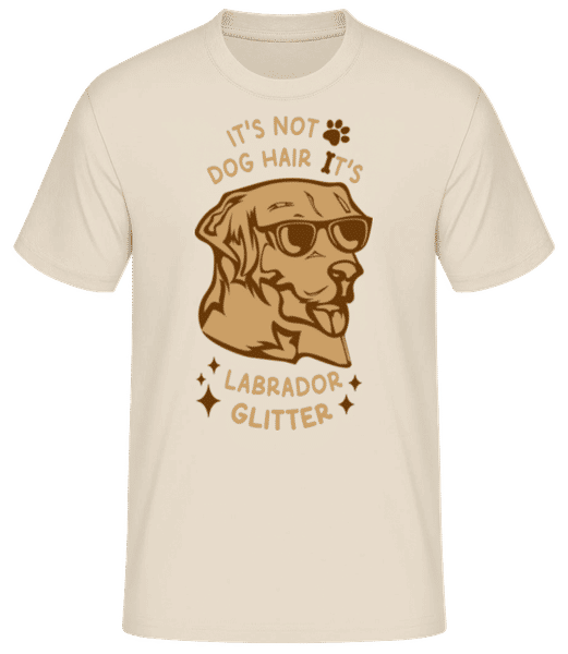 Vorschau: It's Not Dog Hair It's Labrador Glitter - Männer Basic T-Shirt - Creme - Vorne