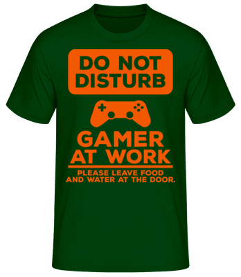 Do Not Disturb Gamer Orange - T-shirt standard Homme - Vert bouteille - Devant