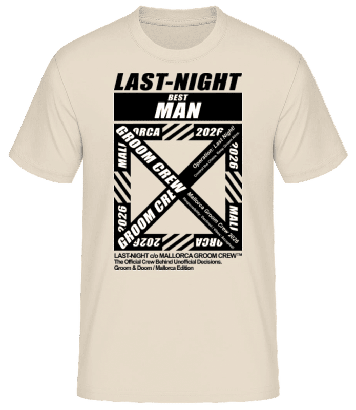 Vorschau: Stag Night Best Man Mallorca - Männer T-Shirt B&C - Creme - Vorne