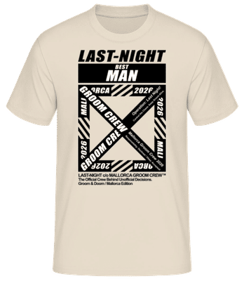 Stag Night Best Man Mallorca - Männer T-Shirt B&C - Creme - Vorne