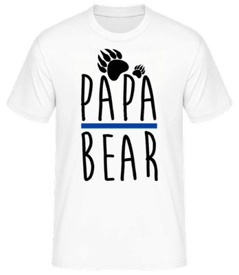 Papa Bear Letters - T-shirt standard Homme - Blanc - Devant