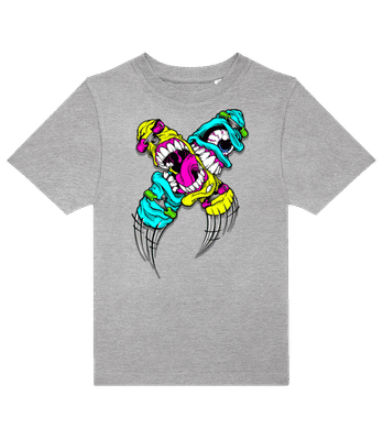 Skateboards With Eyes - Kids B&C T-Shirt - Heather grey - Front