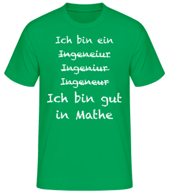 Ingenieur Mathe - Männer T-Shirt B&C - Irischgrün - Vorne