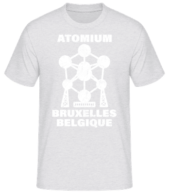 Bruxelles Belgique Atomium Ixelles - T-shirt standard Homme - Gris chiné - Devant