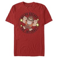 Disney - Wreck-It Ralph - Ralph Wreck Round Linear - Men's T-Shirt - Red - Front