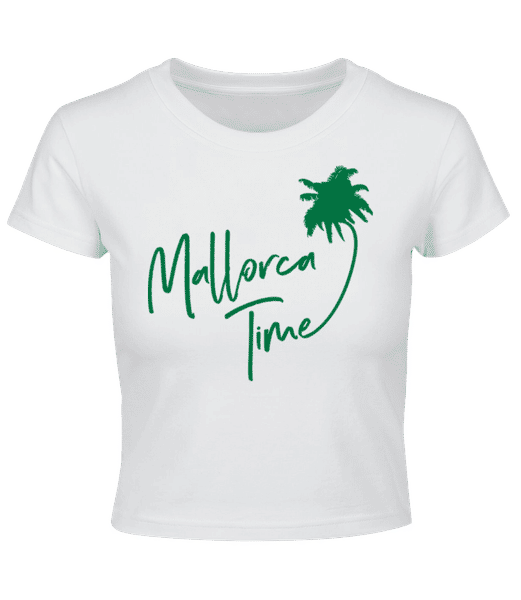 Preview: Mallorca Time - Crop T-Shirt - White - Front