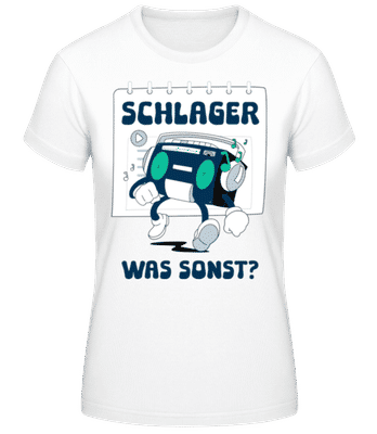Schlager Was Sonst - Frauen Basic T-Shirt - Weiß - Vorne