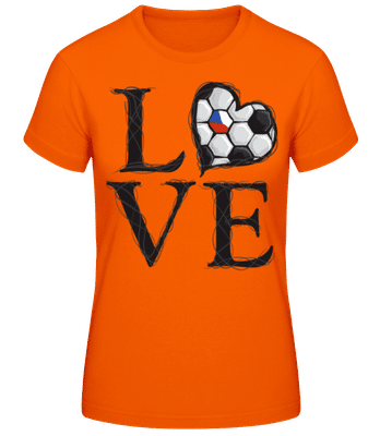 Football Love Czech Republic - Dámské tričko B&C - Oranžová - Napřed