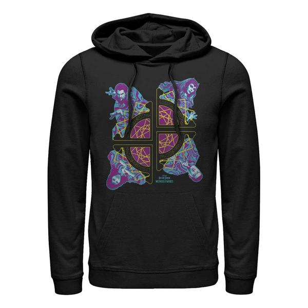 Aperçu: Marvel - Doctor Strange - Photo de groupe Dr Strange Group Badge - Unisex Sweat à capuche - Noir - Devant