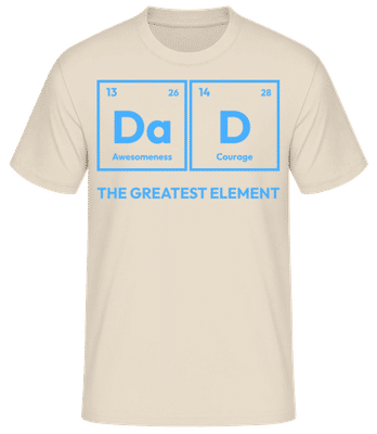 Dad The Greatest Element - Men's Basic T-Shirt - Cream - Front