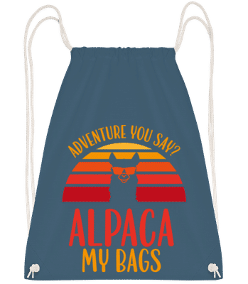 Adventure You Say - Drawstring batoh se šňůrkami - Džínovina - Napřed