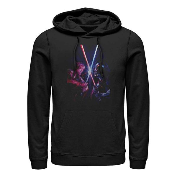 Preview: Star Wars - Obi-Wan Kenobi - Obi-Wan Kenobi & Darth Vader Kenobi Vader - Unisex Hoodie - Black - Front