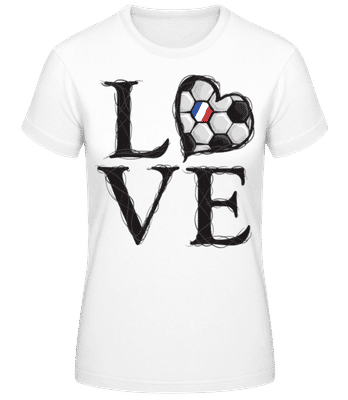 Football Love France - Women's B&C T-Shirt - White - Front