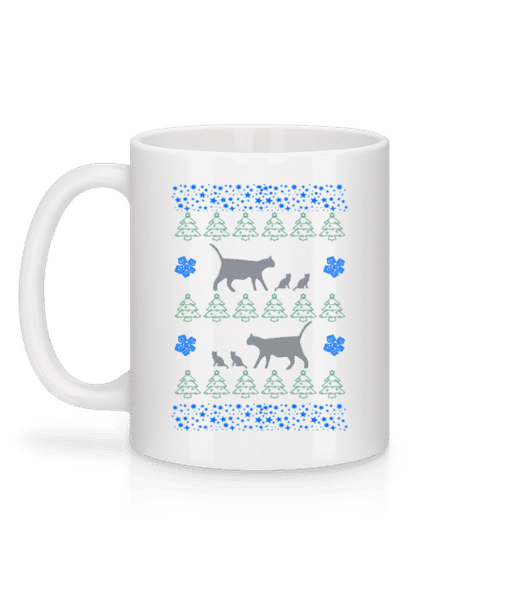Aperçu: Christmas Cats - Mug en céramique blanc - Blanc - Derrière