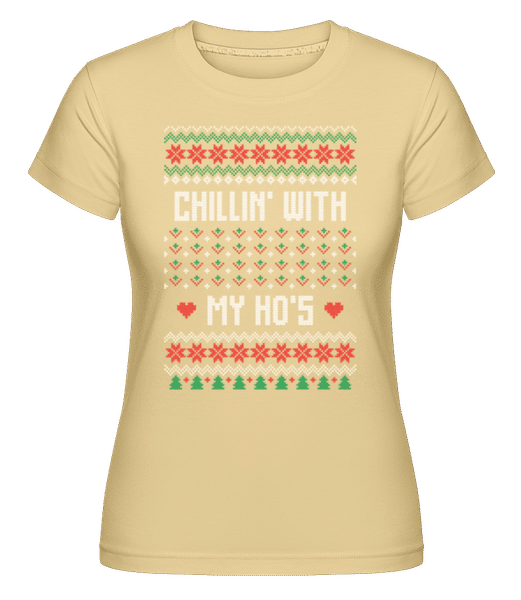 Aperçu: Chillin With My Hos -  T-shirt Shirtinator femme - Jaune - Devant