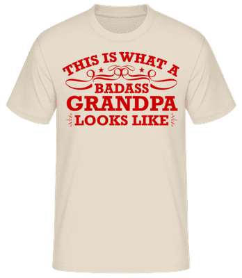 Badass Grandpa - Men's Basic T-Shirt - Cream - Front