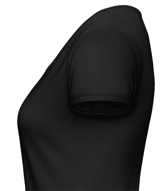 Vorschau: Laber Rhabarber - Frauen T-Shirt U-Ausschnitt - Schwarz - Links