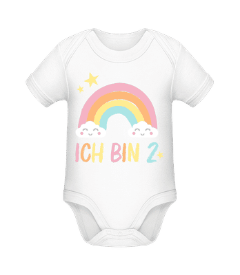 Ich Bin Zwei - Baby Bio Strampler - Weiß - Vorne