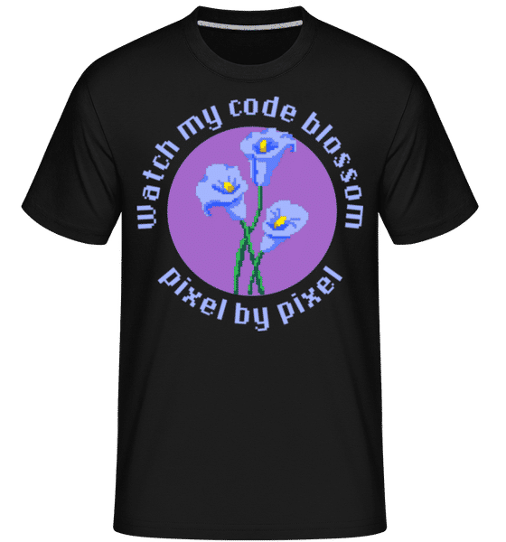 Aperçu: Watch My Code Blossom -  T-Shirt Shirtinator homme - Noir - Devant