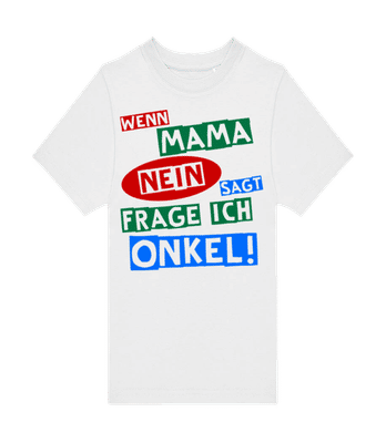 Ich Frage Onkel - Kinder T-Shirt B&C - Weiß - Vorne