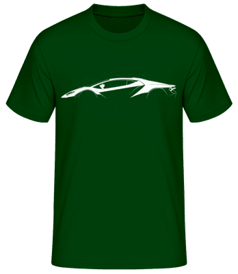 'Lamborghini Centenario' Silhouette - Pánské basic tričko - Bottle green - Napřed