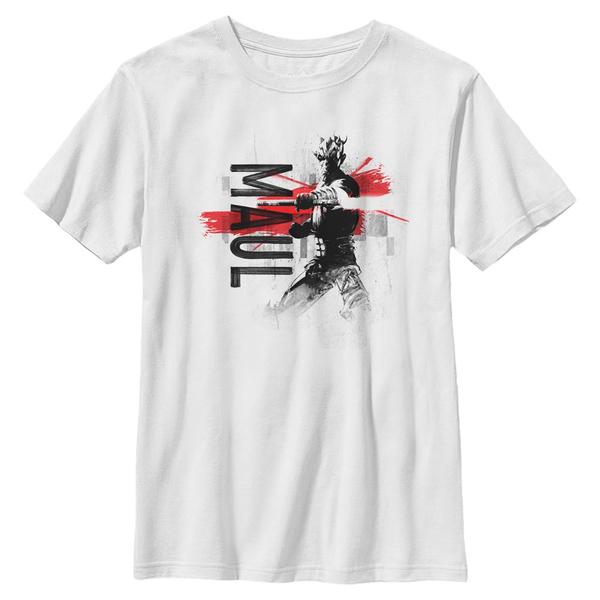 Aperçu: Star Wars - The Clone Wars - Darth Maul Maul Collage - Enfant T-shirt - Blanc - Devant