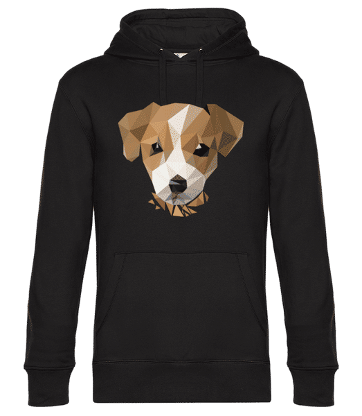 Preview: Polygon Dog - Unisex Premium Hoodie - Black - Front