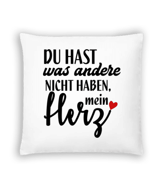 Vorschau: Du Hast Mein Herz - Kissen - Weiß - Vorne