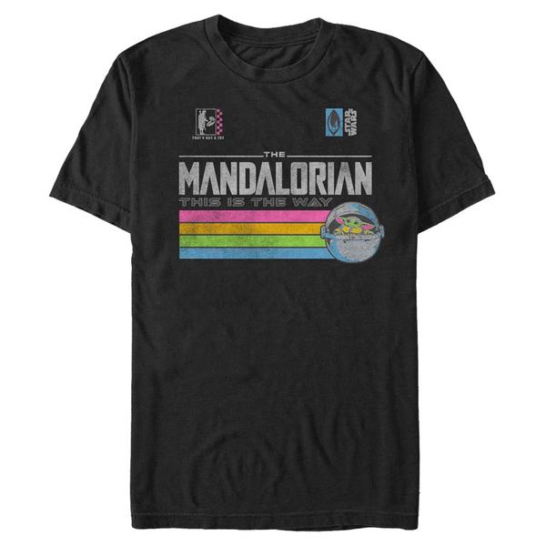 Aperçu: Star Wars - The Mandalorian - The Child Child Stripes - Homme T-shirt - Noir - Devant