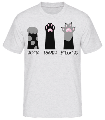 Rock Paper Scissors - T-shirt standard Homme - Gris chiné - Devant