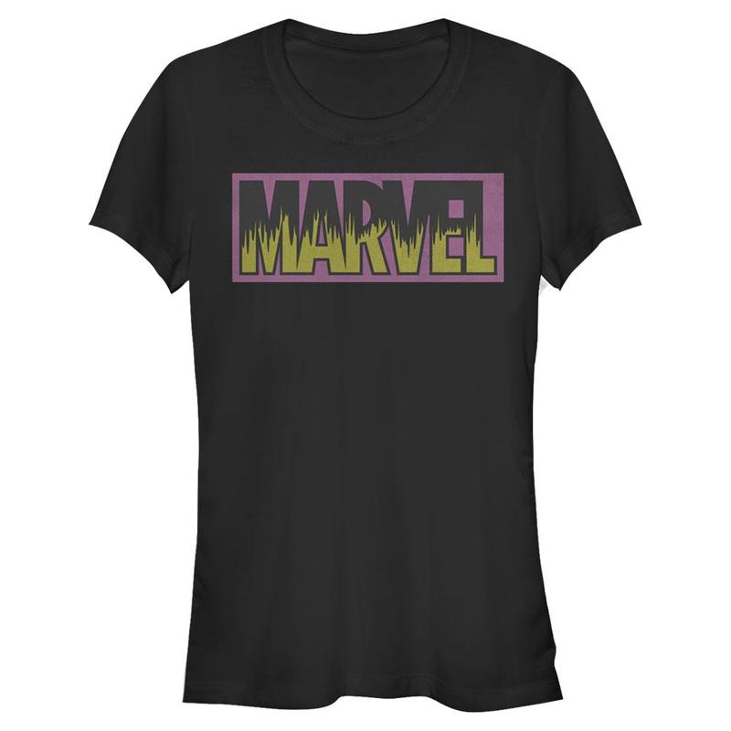 Preview: Marvel - Marvel Neon Logo - Women's T-Shirt - Black - Front