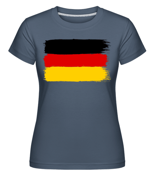 Aperçu: Drapeau Allemagne - T-shirt Shirtinator femme - Bleu denim - Devant