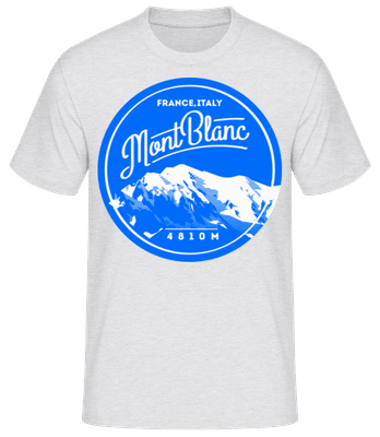 Mont Blanc Mountain - T-shirt homme B&C - Gris chiné - Devant